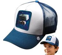 SRV Hub Thor Curved Brimmed Cap for Boys, Soft 100% Curved Cotton Adjustable Baseball Hat with Breathable Mesh, Sun Protection Cap for Outdoor Activities and Everyday Wear