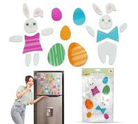 SRVertex 20Pk Easter Window Cling Stickers for Home Decoration, Gel Double-Sided Self-Adhesive Bunny Easter Decals for Windows