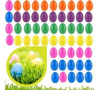 SRVertex 54PCS Easter Plastic Filler Eggs, Easter Decoration Gifts, Surprise Easter Eggs Hunt Snap-Open Fillable Eggs Kids Easter Crafts- Size: 4.4cm