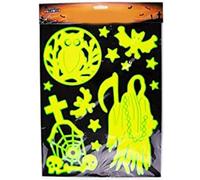 SRVertex Halloween Window Cling Stickers Self Adhesive Halloween Decals for Windows Glass Walls, Glow in the Dark Stickers Decoration (Monster, Ghosts, Bats, Owl, Spiders Patterns Sticker)