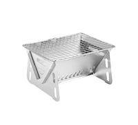 Srvillg Camping Fire Pit, Portable Fire Pit for Camping with Top Grill for Garden, Hiking, BBQ, Picnics, Beach Trips