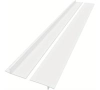 Srvillg Silicone Stove Gap Covers 2 Pack, 25 Inch Heat Resistant Oven Gap Filler Strips for Cooker and Counter, Anti-Stain Cooker Side Strips, Gap Filler Worktop Joining Strip (White)