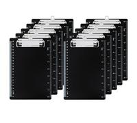 Srvnpioy 10 Pack Plastic Clipboard A5 with Low Profile Clip, Black Writing Pad Board A5 for Office, Warehouse, Hospital