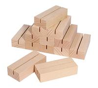 Srvnpioy 20Pcs Wooden Place Cards Holders for Tables, 7x3x1.8 cm, Table Number Holders for Weddings, Table Name Photo Picture Holders Wood Stands for Acrylic Signs Christmas Home Decorations