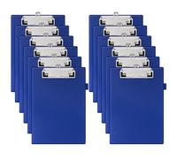 Srvnpioy Clipboard A5, 12 Pack, A5 Clip Writing Board with Pen Loop and Retractable Hanging Loop for Office Hospital Warehouse (Blue)