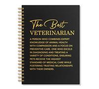 SRWNFOS The Best Veterinarian Lined Spiral Notebook, Funny 160 Pages Ruled Hardcover Notebook, Vet Appreciation Gifts, Veterinary Gifts for Animal Doctor, Graduation Present for Vet School Student