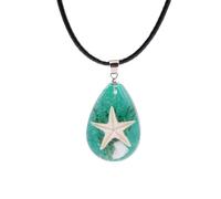 SRWRPR Glow Dark Pendant Necklaces for Women Moon Luminous Fluorescent Crystal Necklaces Fashion Jewelry Halloween Party Gifts, L, Zinc, No Gemstone