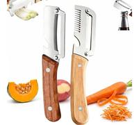 SRXY 2026 Gourmet Knives and Cutlery Set,Kitchen Multi Function Stainless Steel Thickened Fruit Peelers Knife,4 in 1 Multi Peeler Knife for Fruit Pumpkin Peeling Potato Carrot Veggie Peeler (2PCS-A)