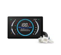SS 12V Universal Adjustable Digital Motorcycle Speedometer Instrument Panel RPM Dashboard With Temperature Gear(Type K)