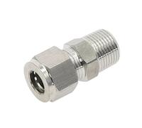 SS 304 Stainless Steel Double Ferrule Compression Connector 6mm 8mm 10mm 12mm Tube to 1/8" 1/4" 3/8" 1/2" Male NPT Pipe Fitting(12.7mm OD Tube,1/2")