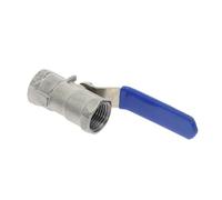 SS 304 Stainless Steel One-piece Ball Valve Female Threaded 1/4" 3/8" 3/4" 1" 1-1/4" ON-Off Ball Valve Straight(1-1/4")