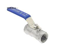 SS 304 Stainless Steel one-Piece Ball Valve Female Threaded 1/4" 3/8" 3/4" 1" 1-1/4" Sanitary ON-Off Ball Valve Straight(3/8")