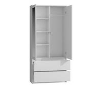 Ss-90 Malwa Mirror Wardrobe Anthracite Artisan Oak