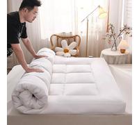 SS ART 10cm Mattress Topper,1000GSM Extra Thick, Topper for Back Pain Relief, Hotel Quality Quilted Comfort with Ball-Fiber Filling, Elastic Corner Straps Fit up to 40cm (Double)