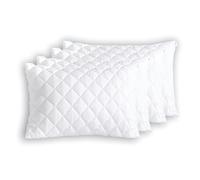 SS ART waterproof pillow protectors, soft zipped pillow protector, bed waterproof pillow protectors 4 pack, mattress pillow protector, white pillow topper 50 x 75cm