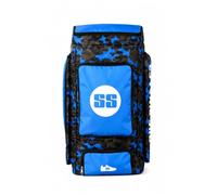 Ss Camo Duffle Cricket kit Bag | Colour: Blue | Size: Large | Light Weight with Attractive Design | Weather-Resistant | Spacious Storage | Stylish and Sporty | Shoulder Straps | Special Bat Holder