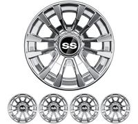 SS Golf Cart Wheel Covers Golf Cart Wheel Hub Caps EZGO Yamaha (Except RXV) 6 Spoke Design Golf Cart Wheel Covers Set of 4 8