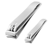 SS INSTRUMENTX 2 Pcs Nail Clippers Set, Heavy Duty Stainless Steel Nail Clippers for Fingernails & Toenails, Sharp, Durable Nail Cutter for Men & Women, Precise & Comfortable Nail Cutting Tool