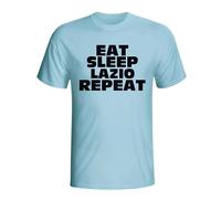 SS Lazio Men's Eat Sleep Repeat T-shirt in Light Blue | Size: Large SS Lazio Light Blue L