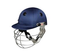 SS Premium Cricket Helmet | (Blue, L) | Material: ABC Polystyrene | For Men & Boys | Fixed Spring Steel Grill | Back Support Strap | Neck Guard | Lightweight | Professional Helmet | Adjustable