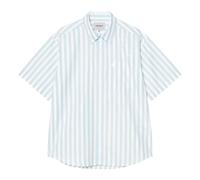 Carhartt WIP - Cotton shirt - S/S Royce Shirt Royce Stripe Icaria / White for Men - Size L - Blue Blue L