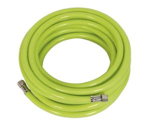 SS Sealey AHFC10 High-Visibility Air Hose with 1/4"BSP Unions 10m x 8mm