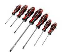 SS Sealey AK4321 Screwdriver Set 7pc GripMAX® - Red