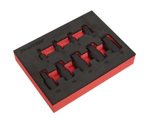 SS Sealey AK5525 Premier Low Profile Hex Impact Socket Bit Set 1/4" & 3/8"Sq Dri