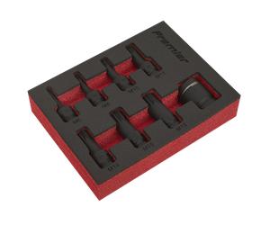 SS Sealey AK5622 Premier Spline Impact Socket Bit Set 3/8"Sq Drive 8pc