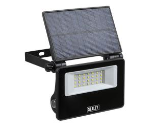 SS Sealey LED20S Extra-Slim Solar Floodlight with Wall Bracket 20W SMD LED