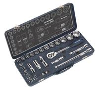 SS Sealey Premier Lock-On™ Socket Set 1/2"Sq Drive 26pc
