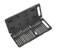 SS Sealey S0982 Siegen TRX-Star/Hex/Spline Bit Set 3/8" & 1/2"Sq Drive 40pc