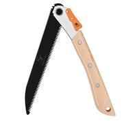 ss shovan Pruning Saw, 10 Inch Folding Hand Saw with Secure Lock, Triple Ground Teeth and Beech Wood Handle, Tree Saw for Wood, Gardening, Camping and Bushcraft