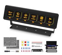 SS VISION 6 Gang Wireless Switch Panel, 12V 80A Auxiliary Car Swtich Panel, Universal Circuit Control Relay System Box with 4 Light Modes Memory Function for Car Truck UTV ATV Boat RV Off-Road