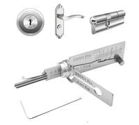 SS001 Pro Stainless Steel Key Decoder,2 in 1 Pick and Decoder Tools for Door Lock,Lock Picking Set for Beginners,Stainless Steel Lo/ck Picking Kit,Lo/ck Pick De/Coder for Auto,Master Key De/Coder
