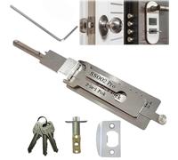 SS002 Pro Lock Pick Tool,2-in-1 Pick & Decoder for S-Groove Door Lock & Auto,Stainless Steel Lock Picking Kit for Beginners,Repair and Maintenance Pick Locking Set,Key Decoder Lo/ck Pic/King Tool