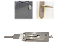 SS002 Pro Lock Pick Tool,Stainless Steel Key Decoder,2 in 1 Pi/ck and Decoder Tools for S-Groove Door Loc/k,Lo-ck Pick/ing and K/ey Reader,Lo/ck Pick-ing Kit,Master Ke/y Deco/der