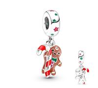 (SS0141) 2025 Christmas Tree Reindeer Gingerbread Man Charm Beads Fit Original 925 Sterling Silver Pendant Bracelet DIY Jewelry Christmas Gift