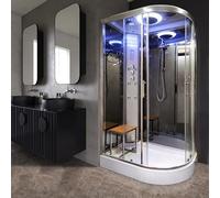 SS1200 Left Mirror Steam Shower Cabin (1200 x 800 x 2200mm)