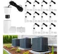 SS2 T-Shape Float Switch, HVAC Drain Pan Condensate Sensor, AC Water Level Switch with 3/4 Inch Adapter and Wire, Water Level Accessory for HVAC System, 3.54 x 2.95 x 1.97 in