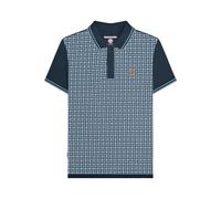 SS24 Houndstooth Polo Shirt Lambretta Navy M