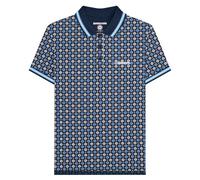 SS25 Geometric Big & Tall Polo Shirt Lambretta Dark Navy XXXL