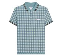 SS25 Geometric Big & Tall Polo Shirt Lambretta Light Blue 5XL