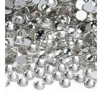 SS3-SS30 Glass Rhinestones Super Bright Crystal Non-hotfix Flatback Glue On 3D Stones for Halloween DIY Nail Art-Crystal-SS8-1440Pcs