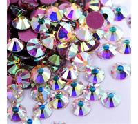 SS3-SS50 Quality Glitter Flatback Crystal Glass Strass Stones Non Rhinestones For Nail Art Decoration Garment Shoes