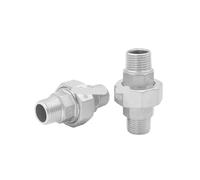 SS304 BSPT Double Male Union 1/4-2" Pipe Fitting | SS304 BSPT Double Male Union 1/4-2", Leak-Proof For Water/Gas(1")