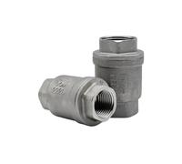 SS304 SS316L Stainless Steel Vertical Check Valve 1/4" 3/8" 1/2" 3/4" 1" 2" BSP Female Thread Water Pipe One-Way Valve DN15/20/32(3/8",SS304)