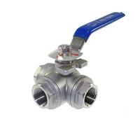 SS304 Stainless Steel Ball Valve NPT Female Thread 3/4 1/2 T L Port 3 Three Way(3/4",NPT_T Port)