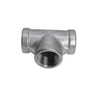 SS304 Stainless Steel Female Threaded 3 Way Tee T Pipe Fitting 1/8" 1/4" 3/8" 1/2" 3/4" 1" BSP Threaded(3/4")