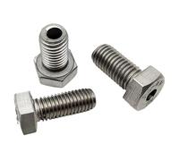 SS304 Stainless Steel Hex Head Bolts Cap Hollow Screw M4 M5 M6 M8 M10 M12 M14 M16 (2,M14 x 2.0 x 35mm, hole 9.0mm)